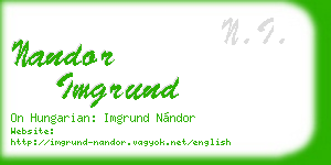 nandor imgrund business card